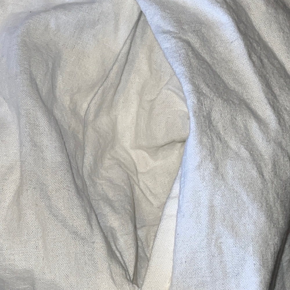 White Drawstring Wide Leg Pants - Picture 4 of 7
